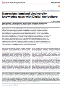 Reduzindo lacunas de conhecimento sobre biodiversidade em terras agrícolas com a Agricultura Digital