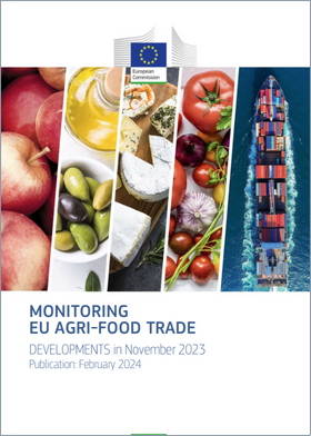 Acompanhamento do comércio agroalimentar da UE: evolução em novembro de 2023